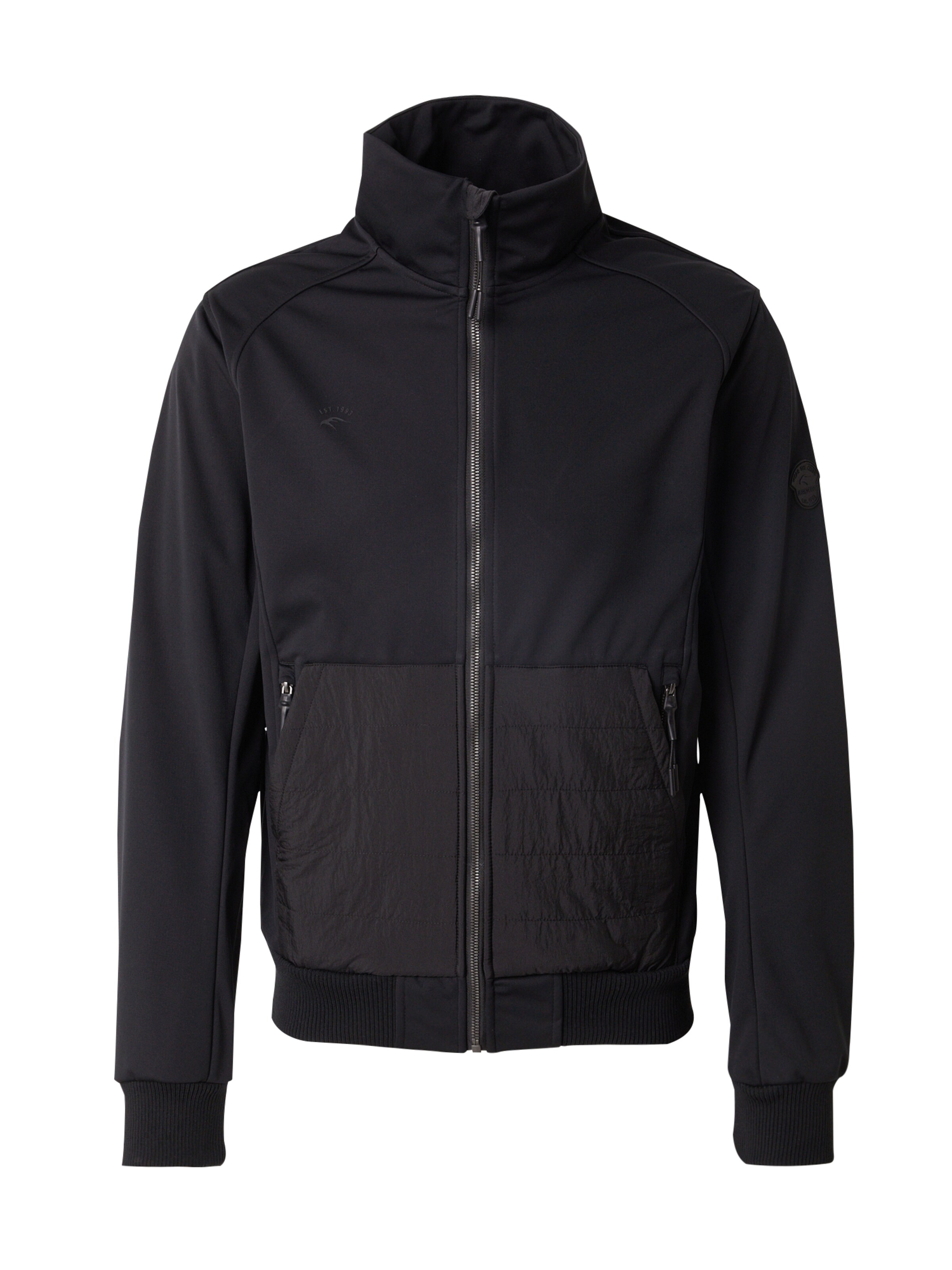 INDICODE JEANS Átmeneti dzseki 'Eskild' - fekete: elől