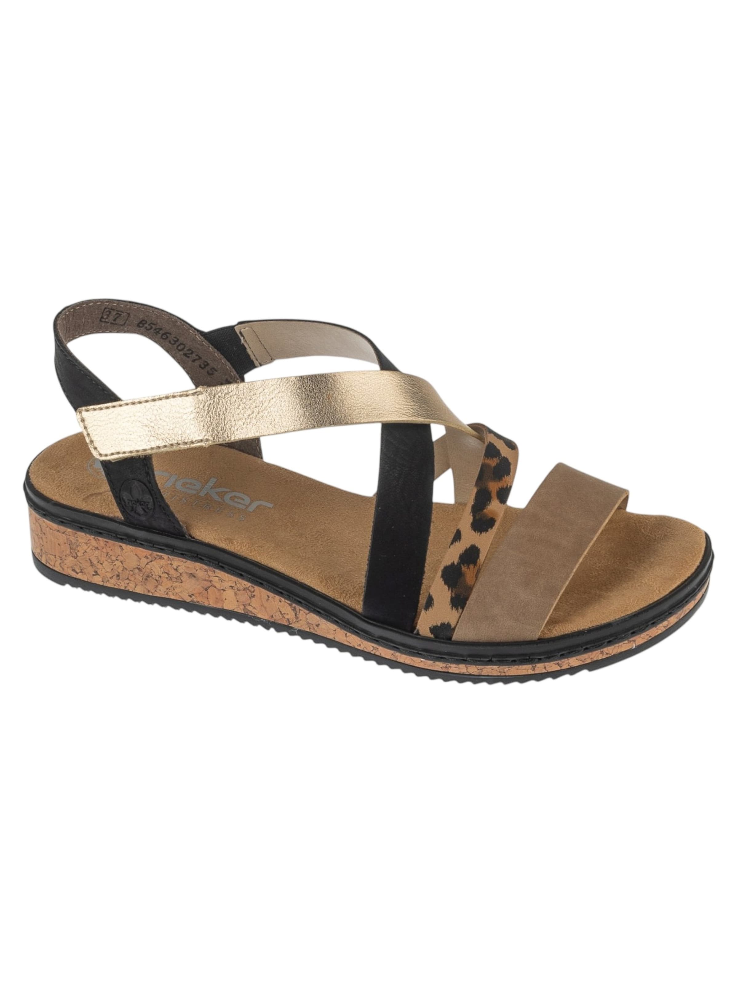 Rieker Sandals 'V3663' in Brown: front