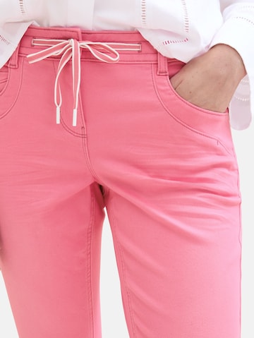 TOM TAILOR Slim fit Pants in Pink