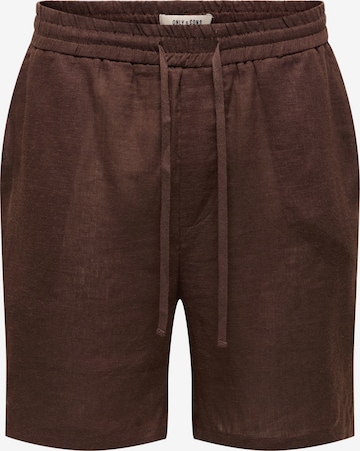 regular Pantaloni sportivi 'ONSLaurence' di Only & Sons in marrone: frontale