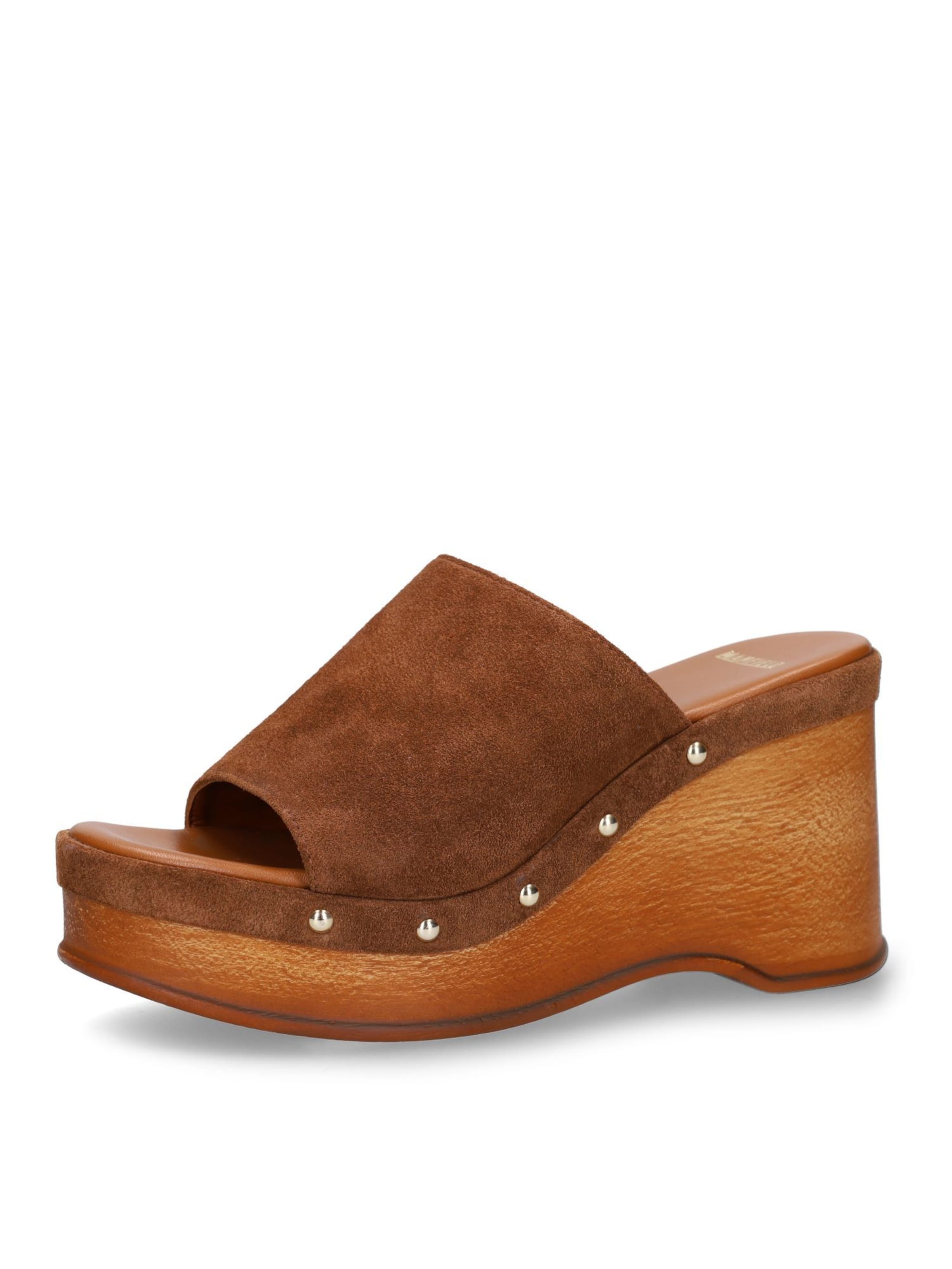 MANFIELD Sandaal in Bruin: voorkant