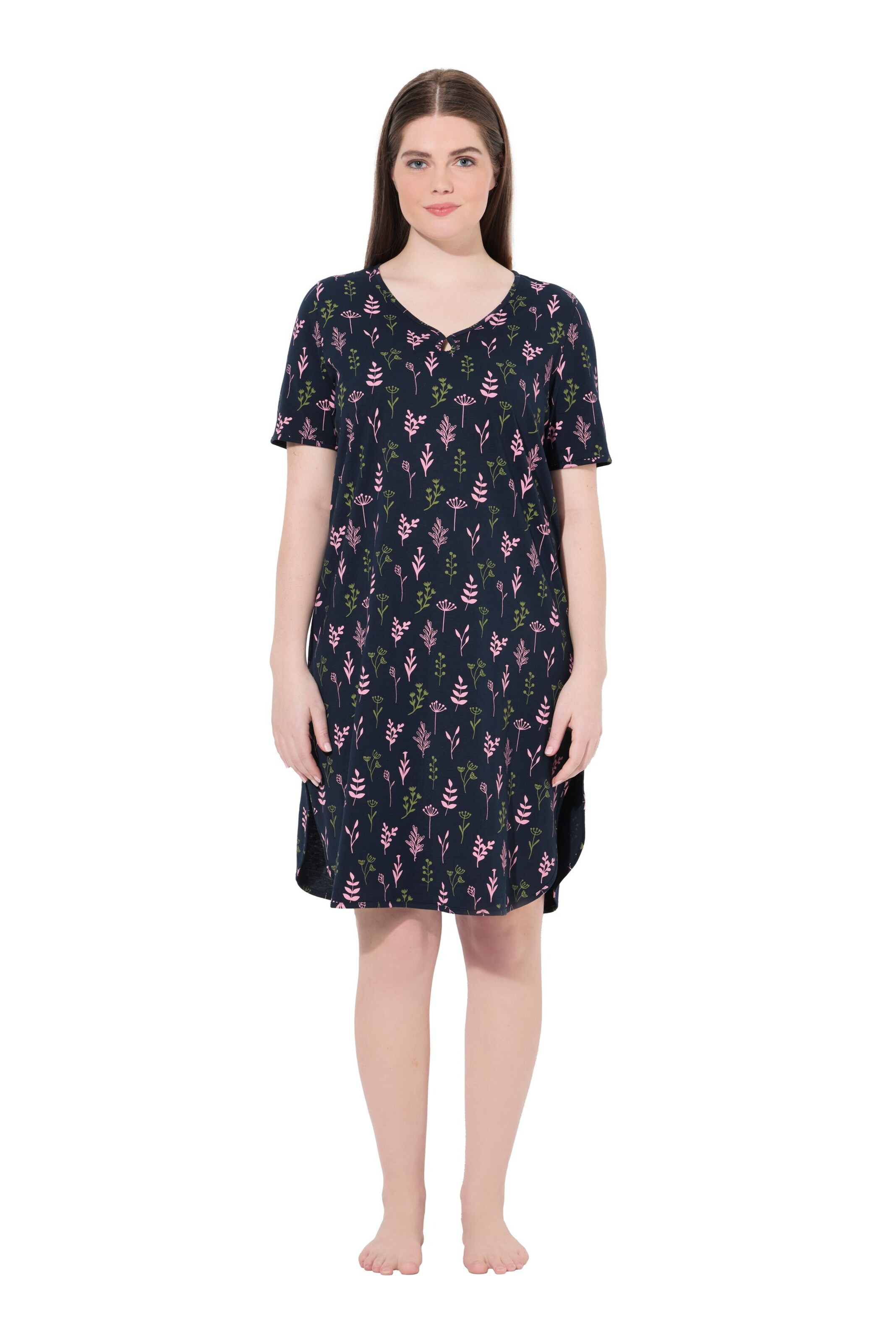 Ulla Popken Νυχτικιά σε μπλε: μπροστά