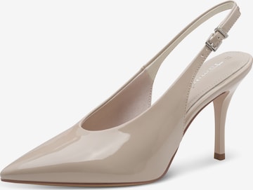 Escarpins à bride arrière Tamaris en beige : devant