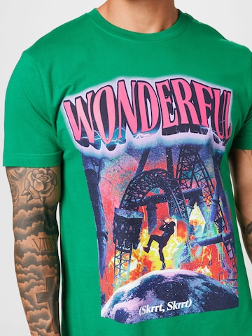 Mister Tee T-Shirt 'Wonderful' in Grün