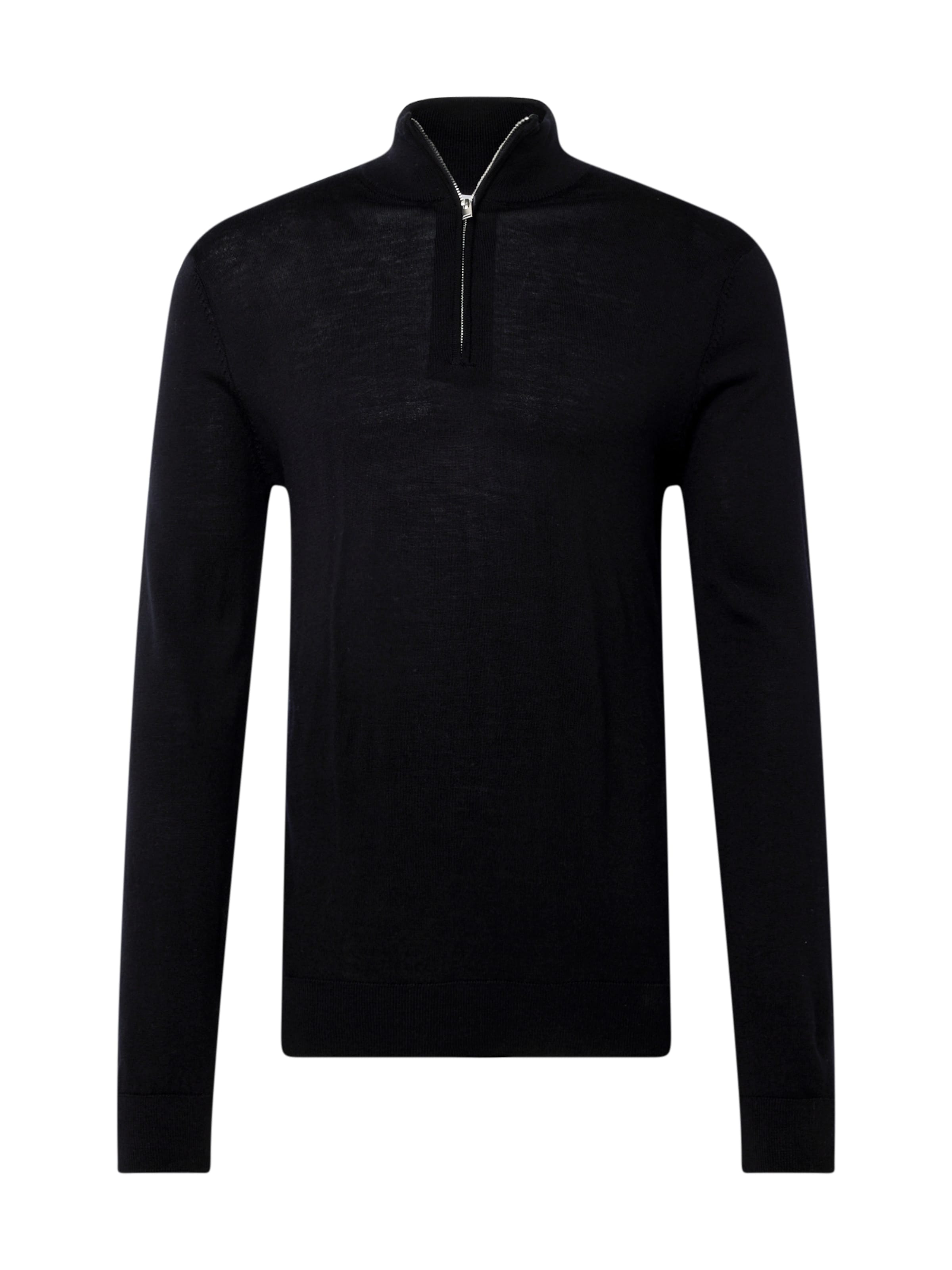 Pull-over 'Tray' SELECTED en noir : devant