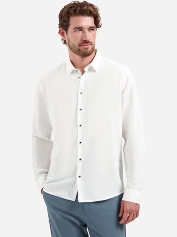 No Excess Regular Fit Skjorte i hvid: forside