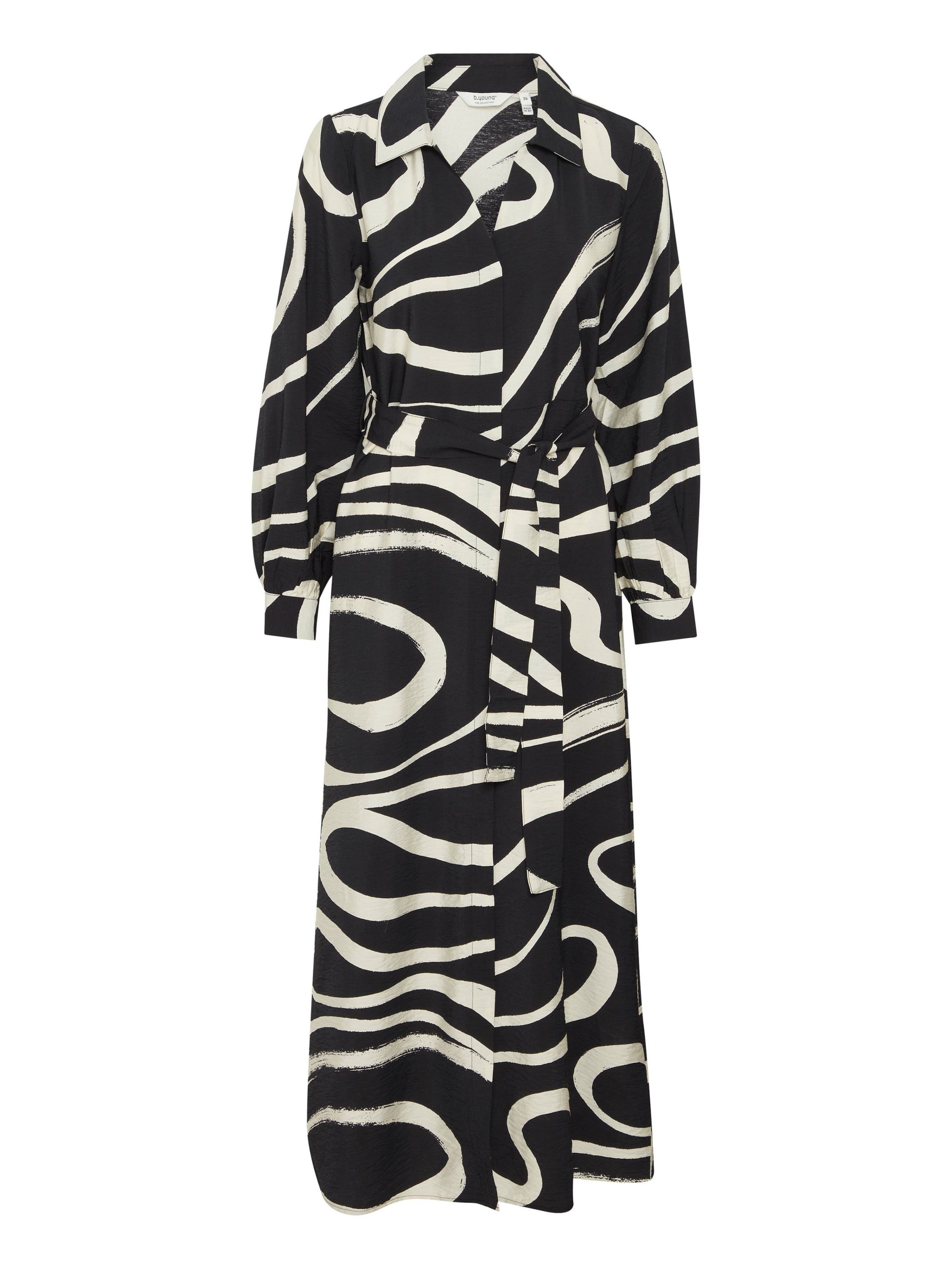 b.young - Vestidos camiseiros 'Ibine' em preto: frente