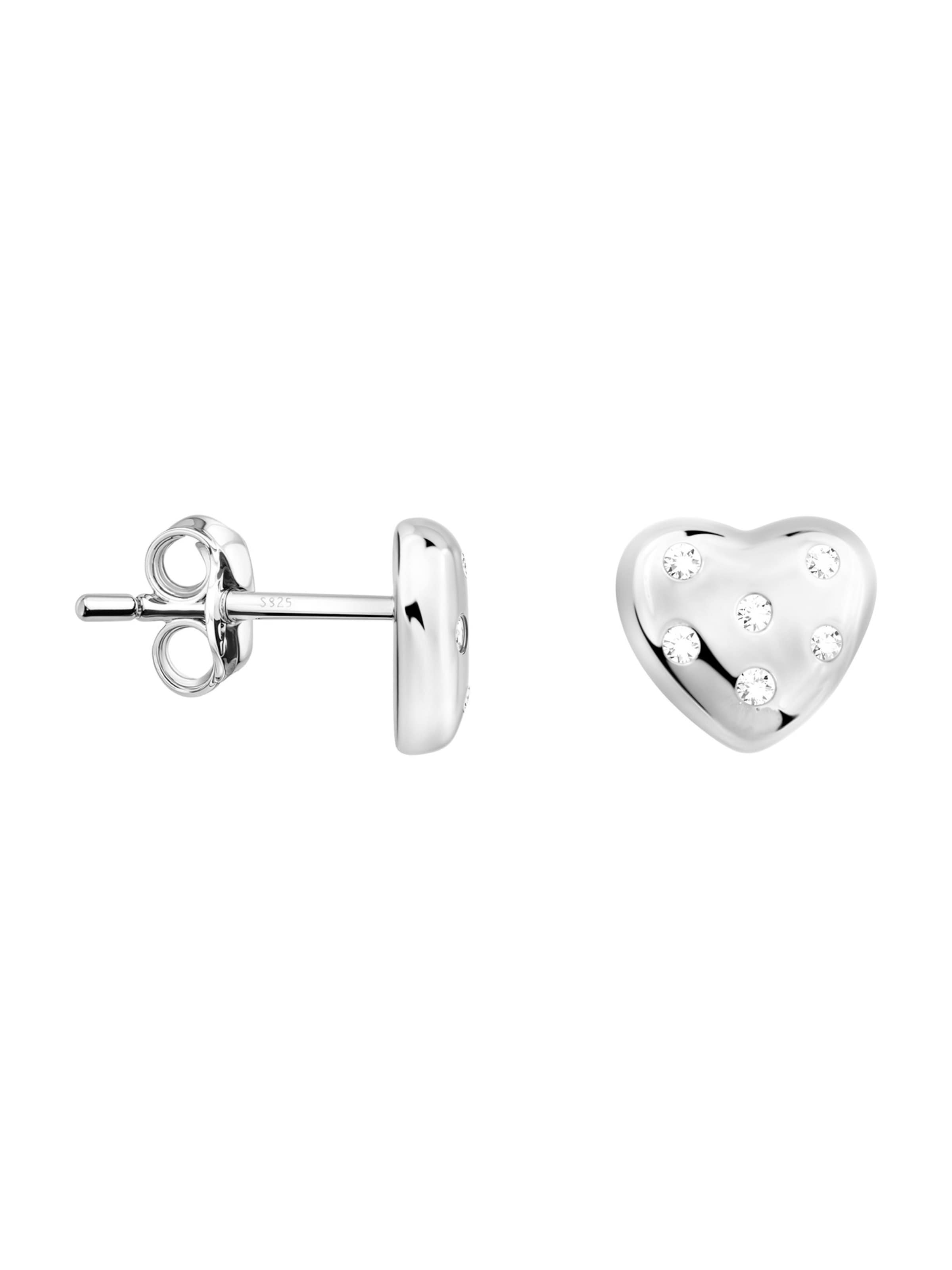 Sofia Milani Ohrringe 'Heart'‌‌‌‌‌‌‌‌‌‌ in Silber: Vorderseite