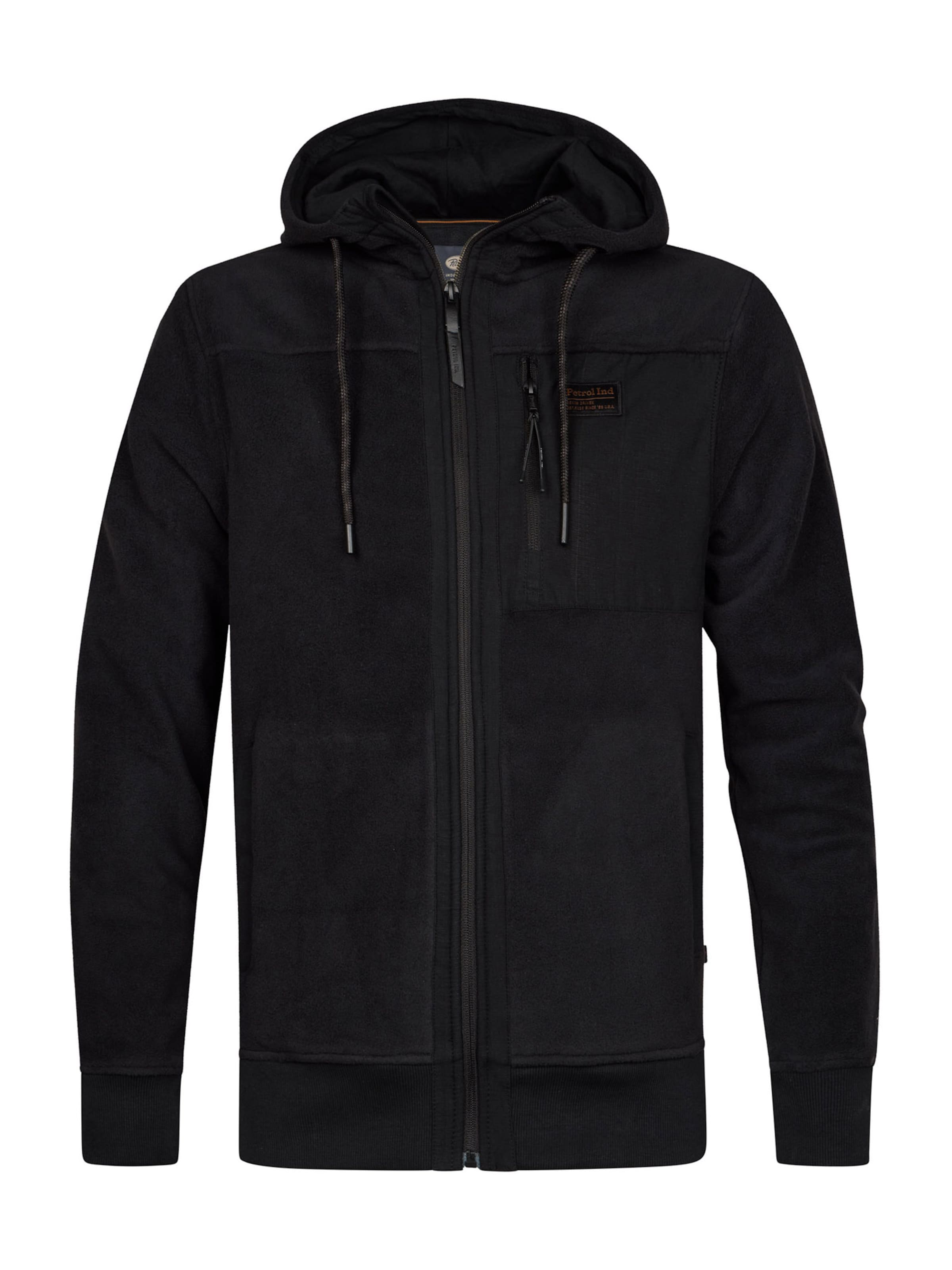 Petrol Industries - Casaco em moletão em preto: frente