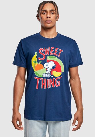 Merchcode Shirt 'Peanuts - Sweet thing' in Blauw: voorkant