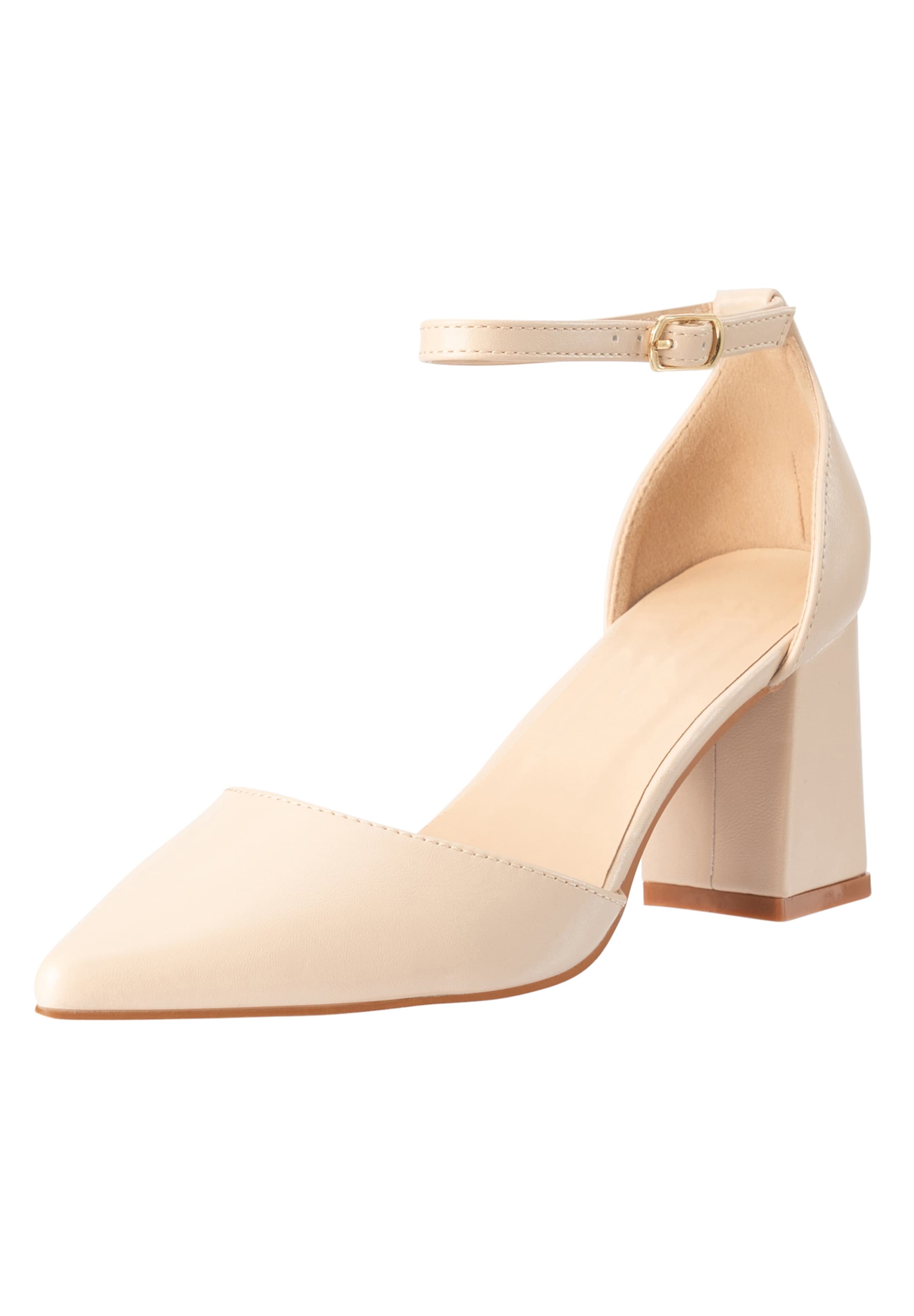 Escarpins à bride arrière Elara en beige : devant