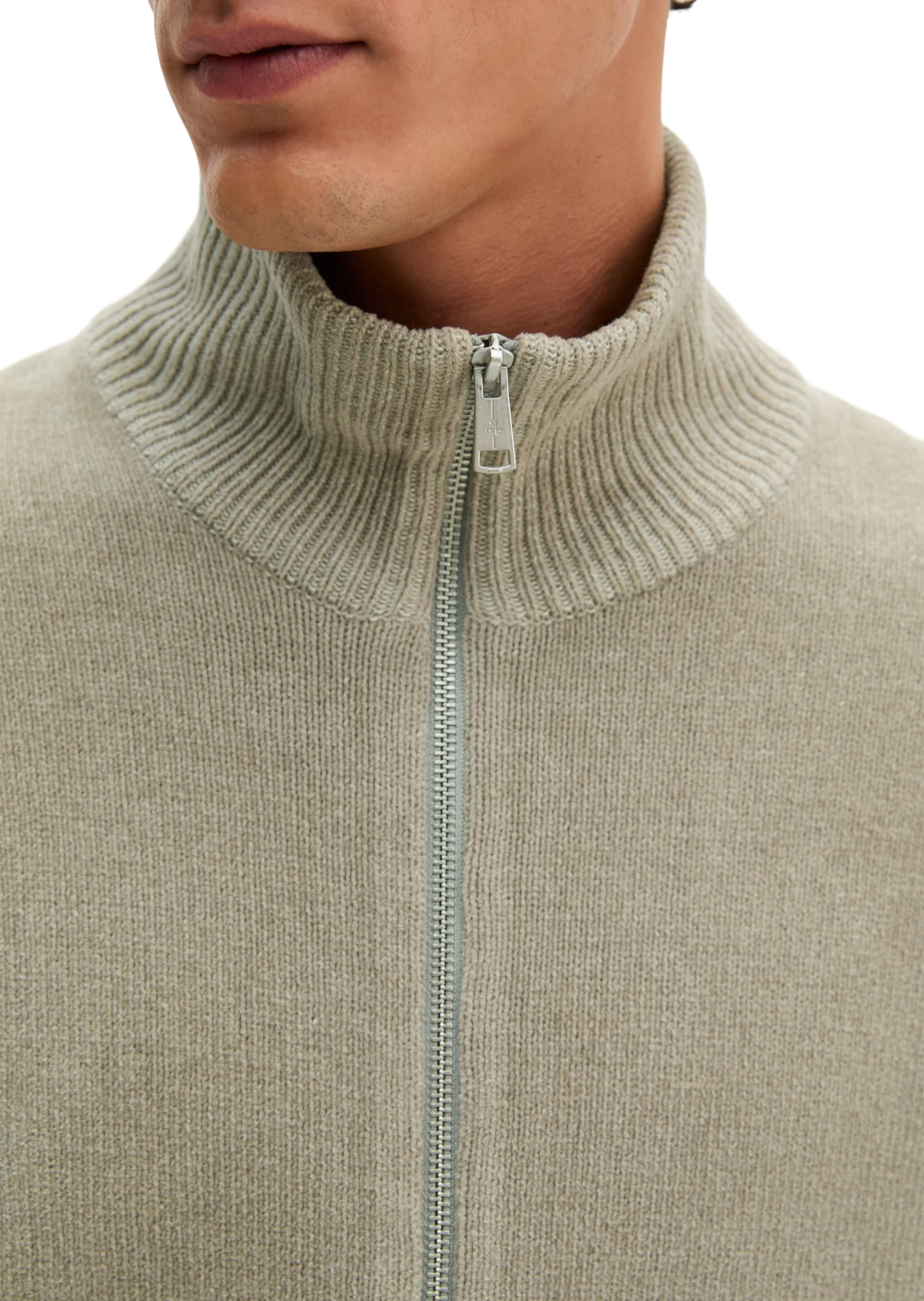Marc O'Polo Knit Cardigan in Grey: front