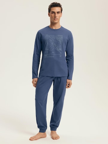 Henderson - Pijama largo 'Local' en azul: frente