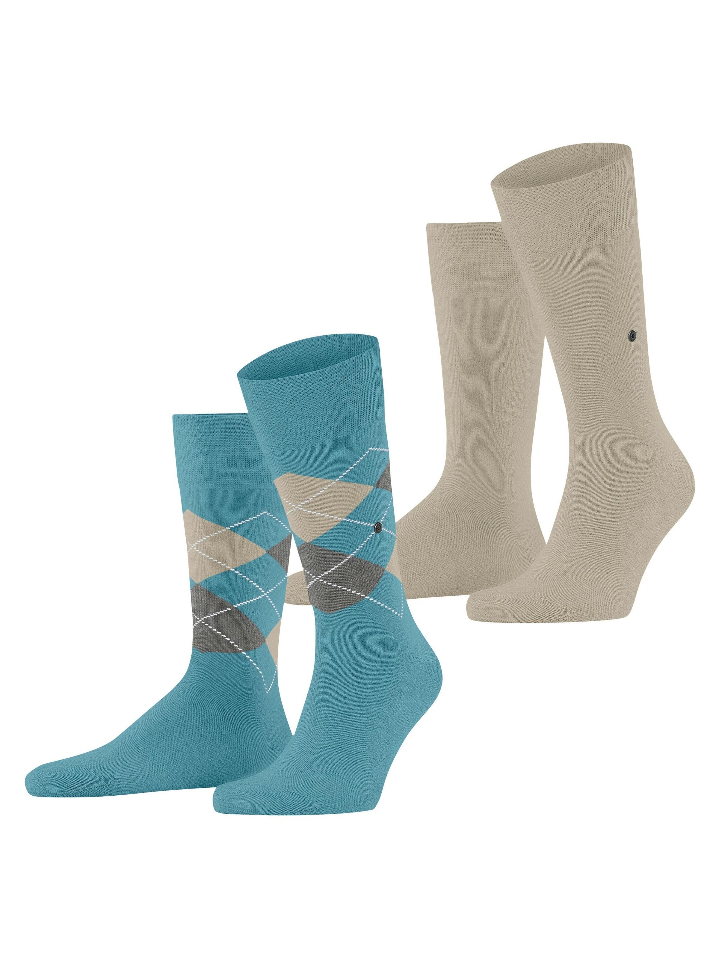 BURLINGTON Socken 'Everyday Argyle Mix 2-Pack'‌ in Blau: Vorderseite