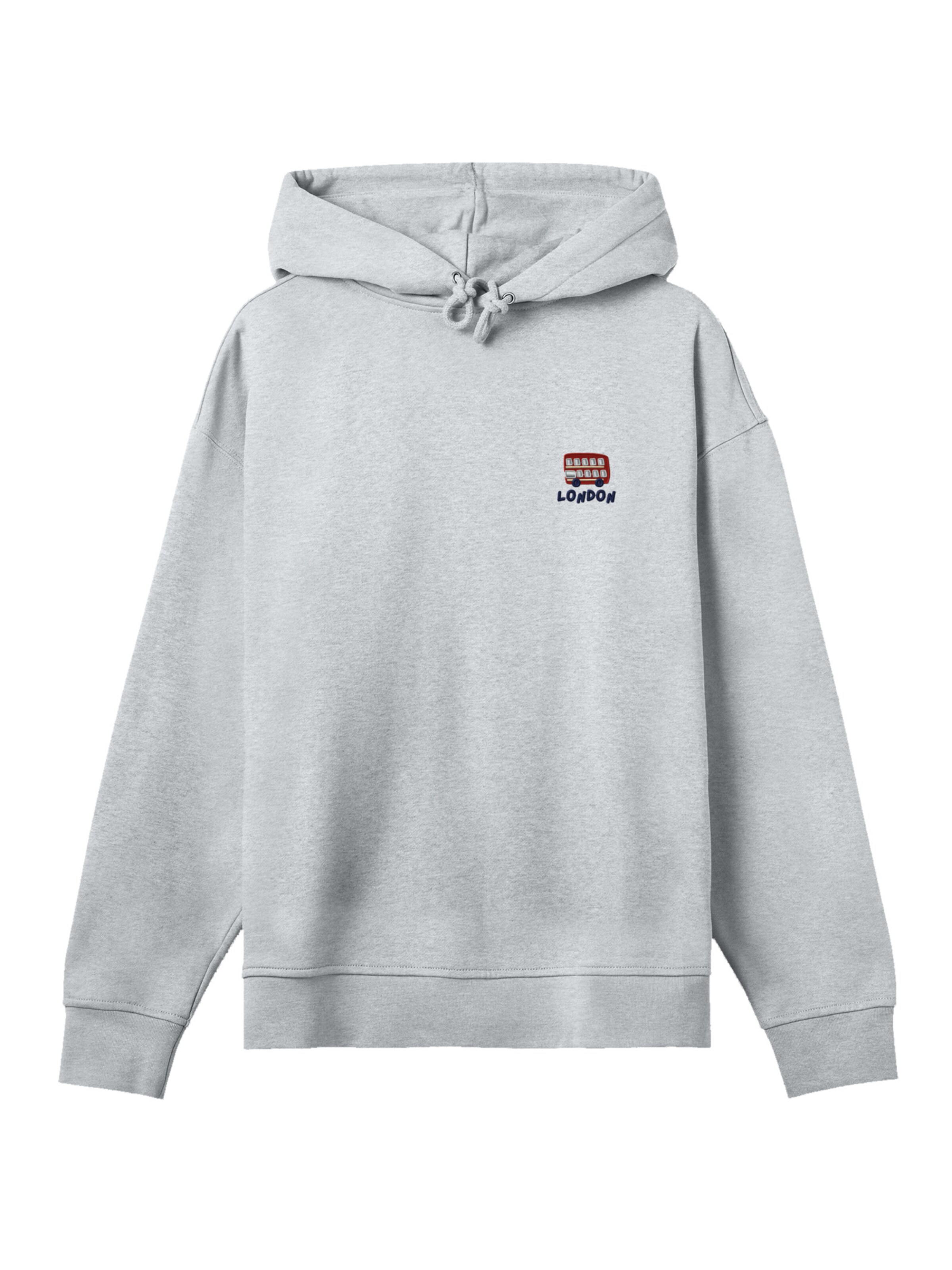 F4NT4STIC Sweatshirt 'London Red Bus' in Grey: front