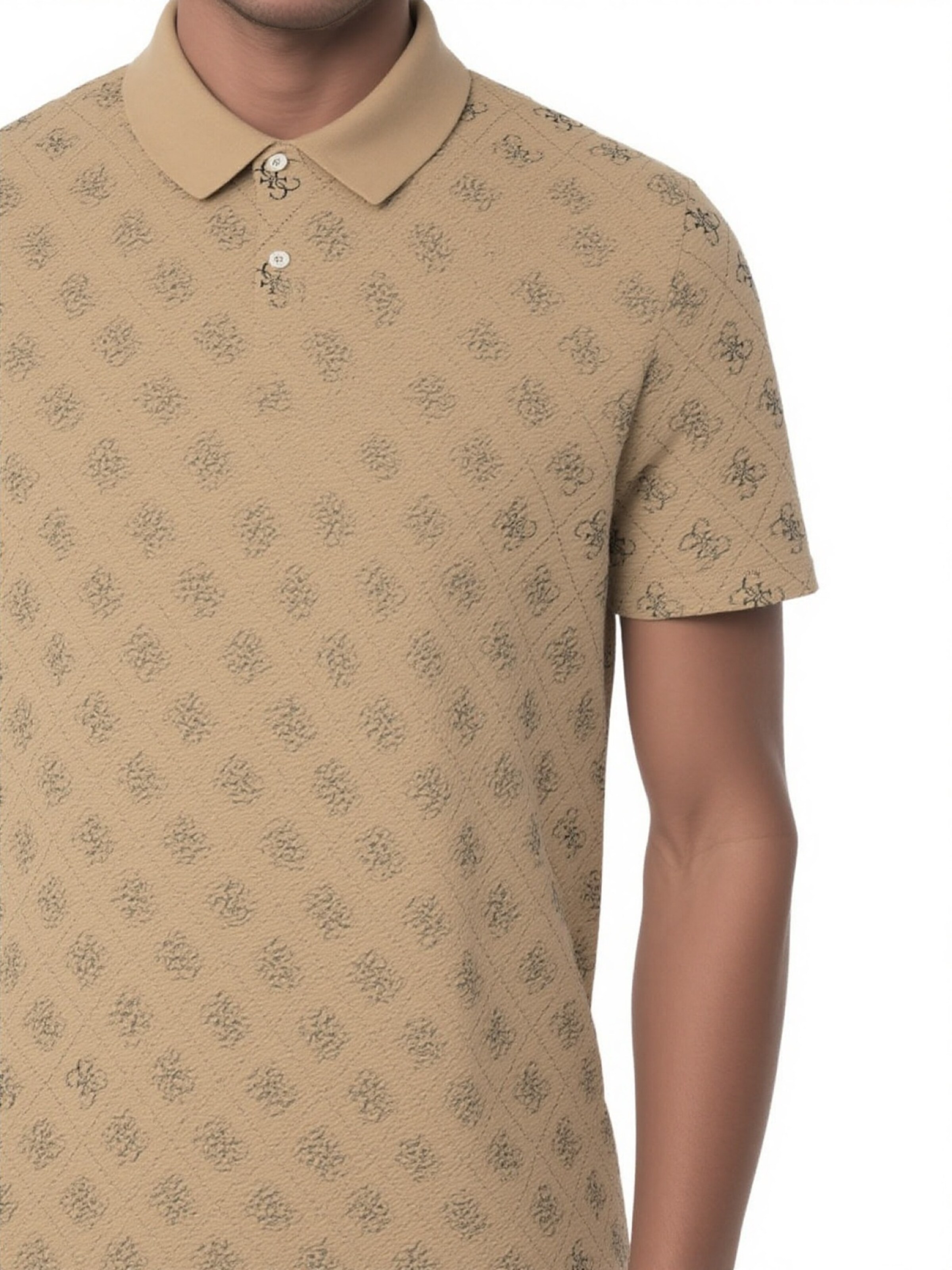 GUESS Shirt 'All Over 4G' in Purple