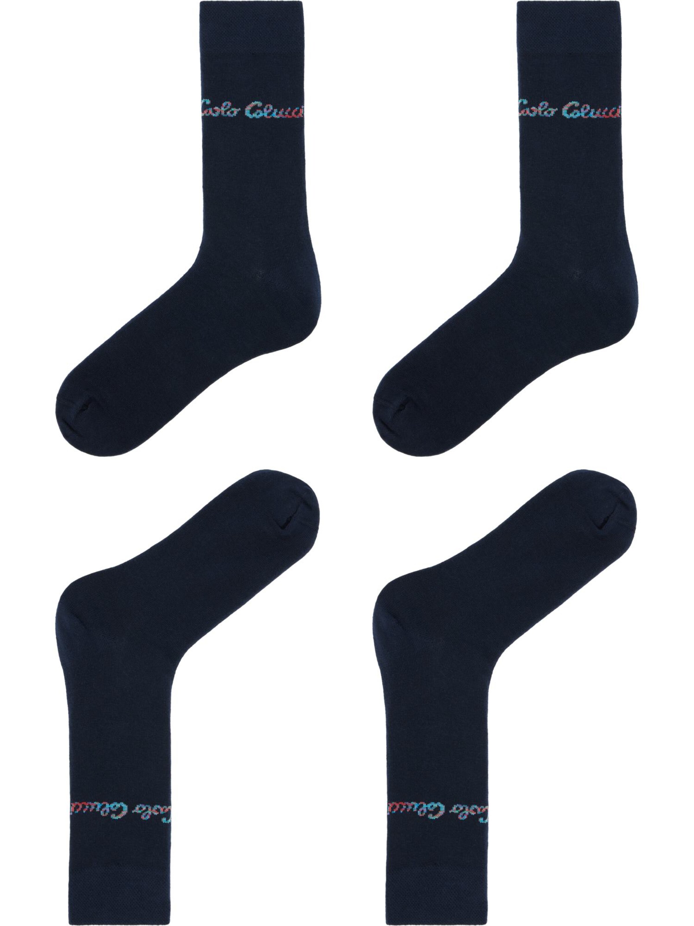 Carlo Colucci Socks in Blue: front