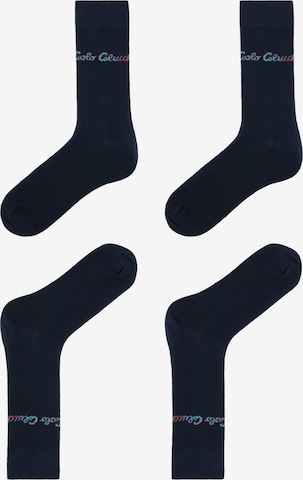 Carlo Colucci Socks in Blue: front