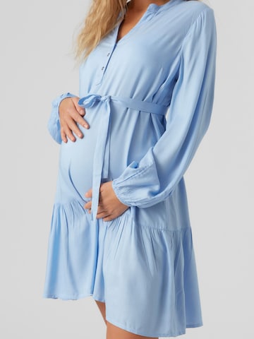 MAMALICIOUS Shirt Dress 'MERCY LIA' in Blue