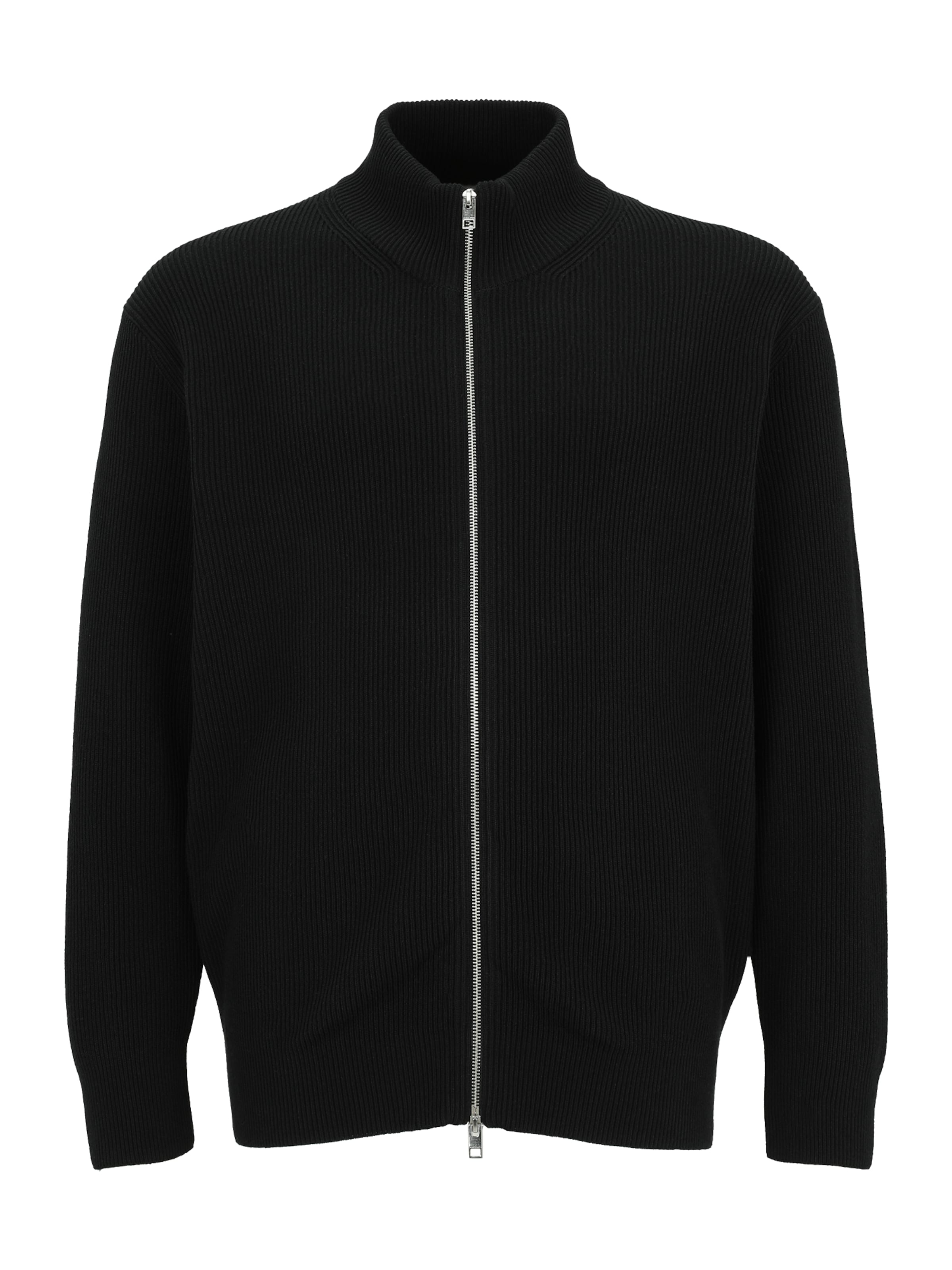 Jack & Jones PlusKardigan 'JJEPERFECT' - crna boja: prednji dio