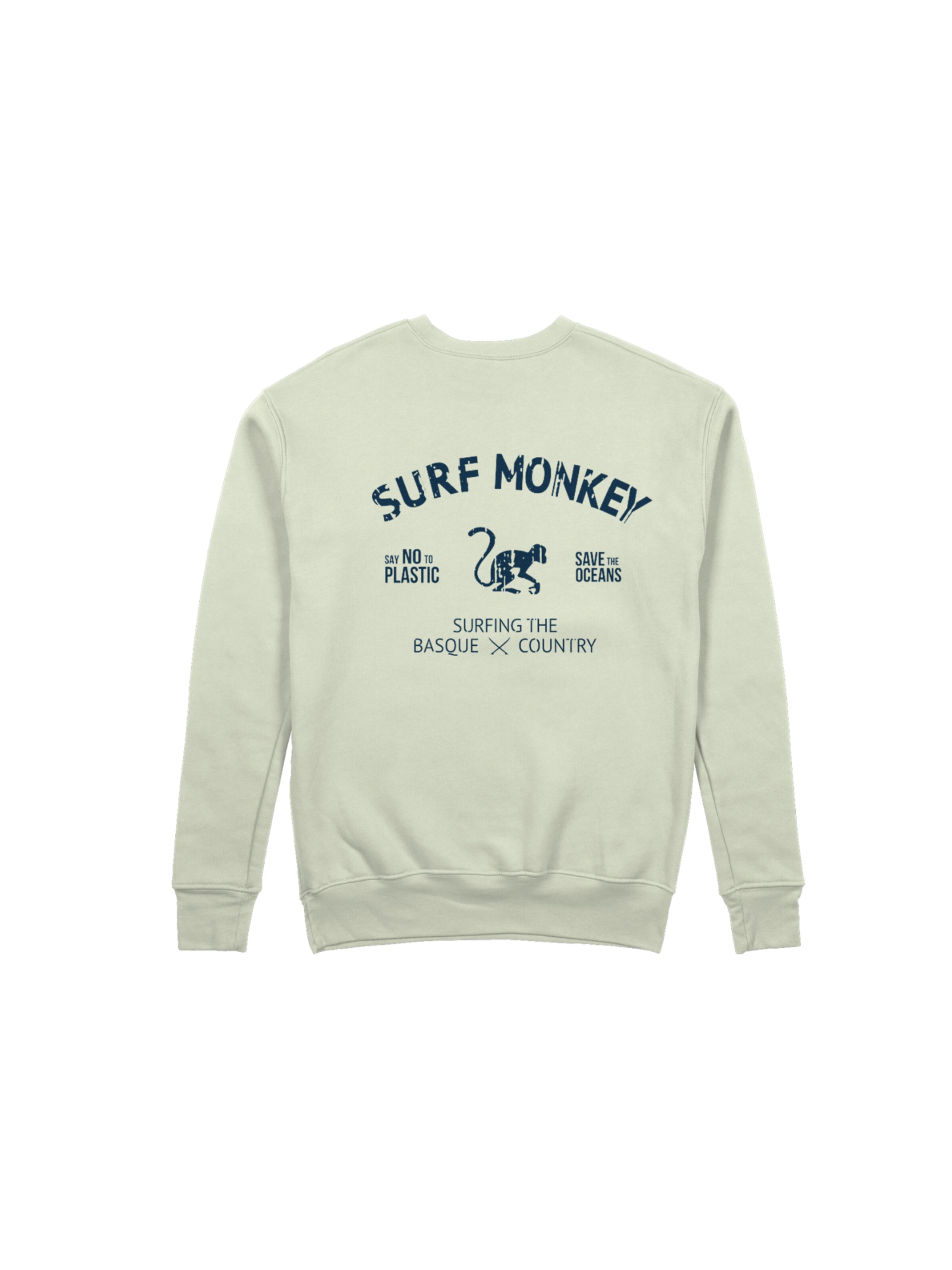 Sweat-shirt 'Rette das Ozean' Surf Monkey en vert : devant