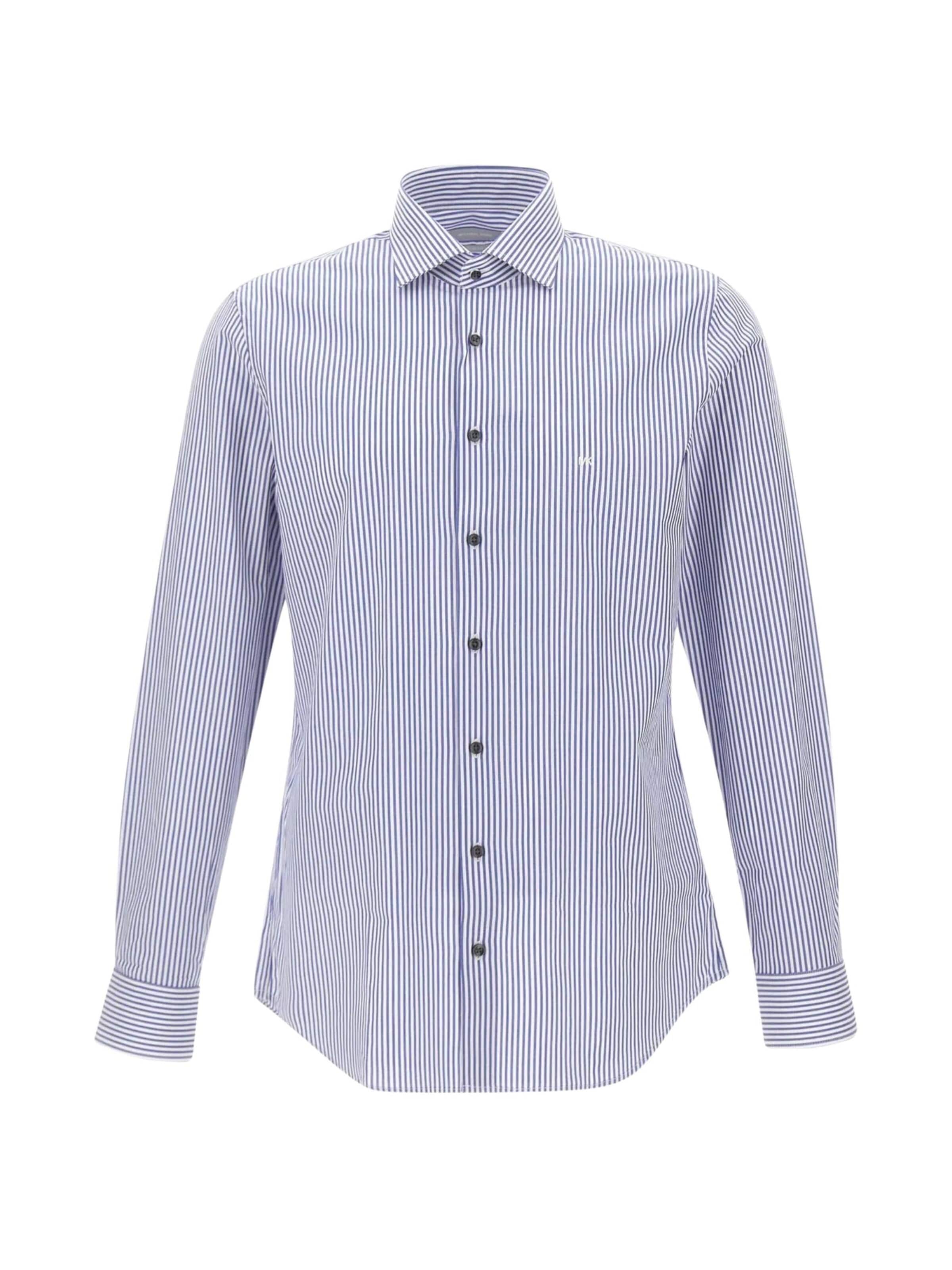 Michael Kors - Camiseta 'MICHAEL KORS POPLIN BENGAL STRIPR SLIM SHIRT CAMICIA' en azul: frente