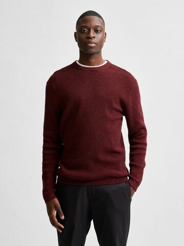 Pull-over 'Rocks' SELECTED en rouge : devant