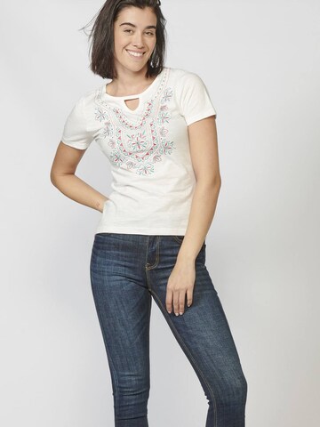 KOROSHI T-Shirt in Weiß