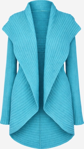 Süel knitwear - Cárdigan 'Round ribbed' en azul: frente