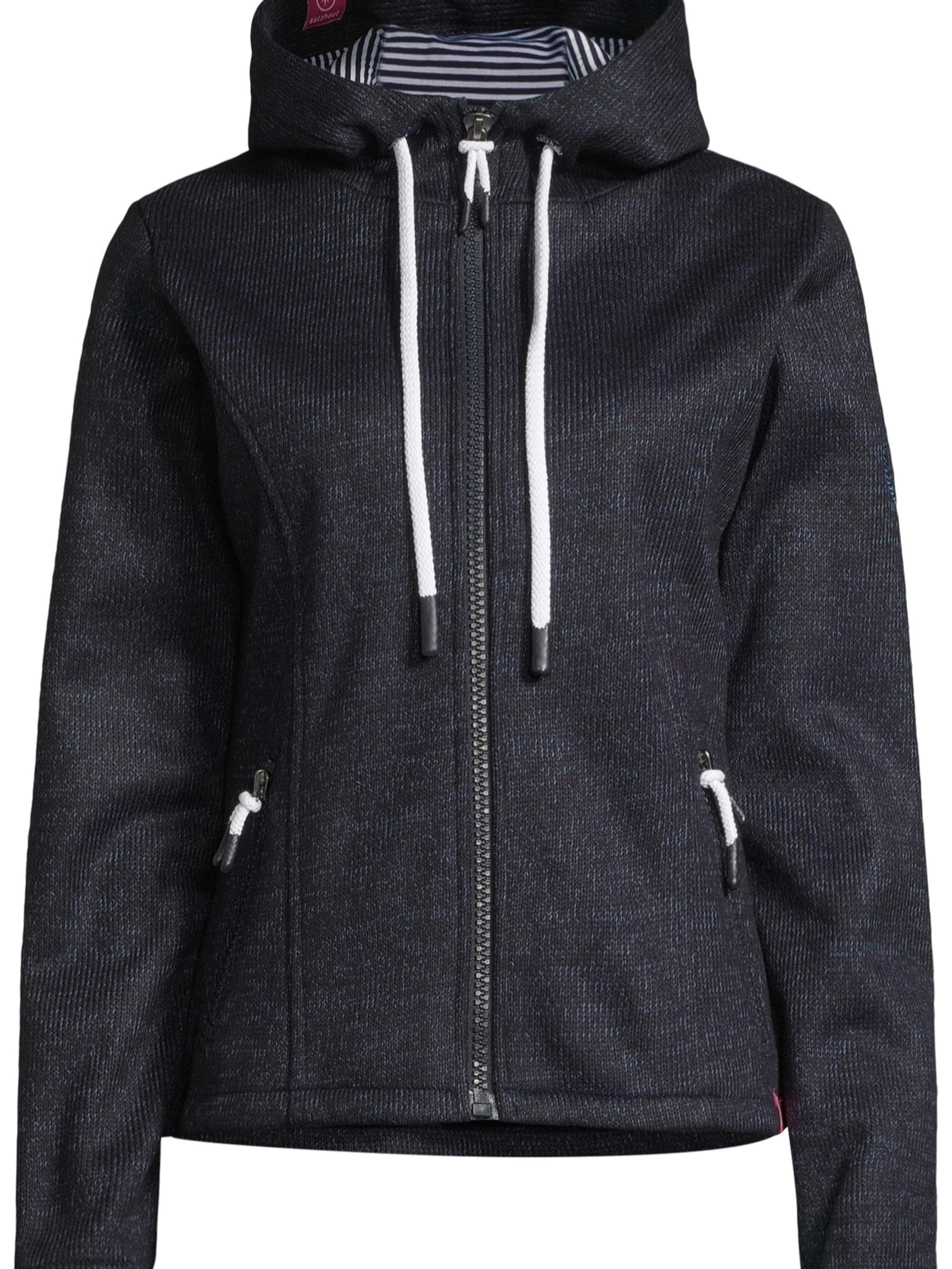 salzhaut Fleece jas 'HARMKEA' in Blauw: voorkant