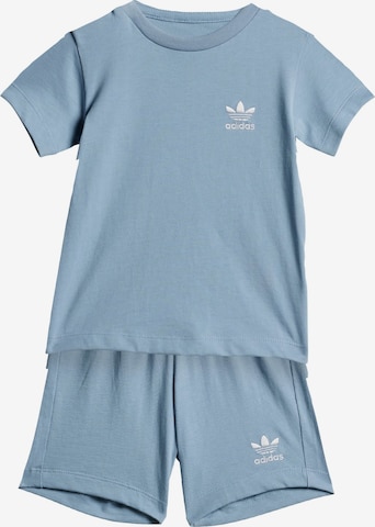 mėlyna ADIDAS ORIGINALS Treniruočių kostiumas 'Trefoil Essentials': priekis