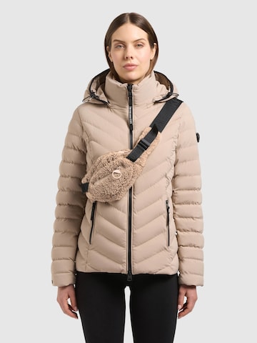 khujo Zimná bunda 'Gitty With Bag' - Béžová: predná strana