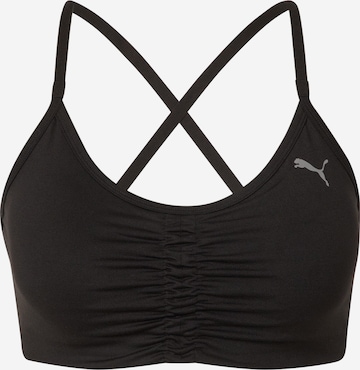 PUMA Bralette Sports Bra in Black: front