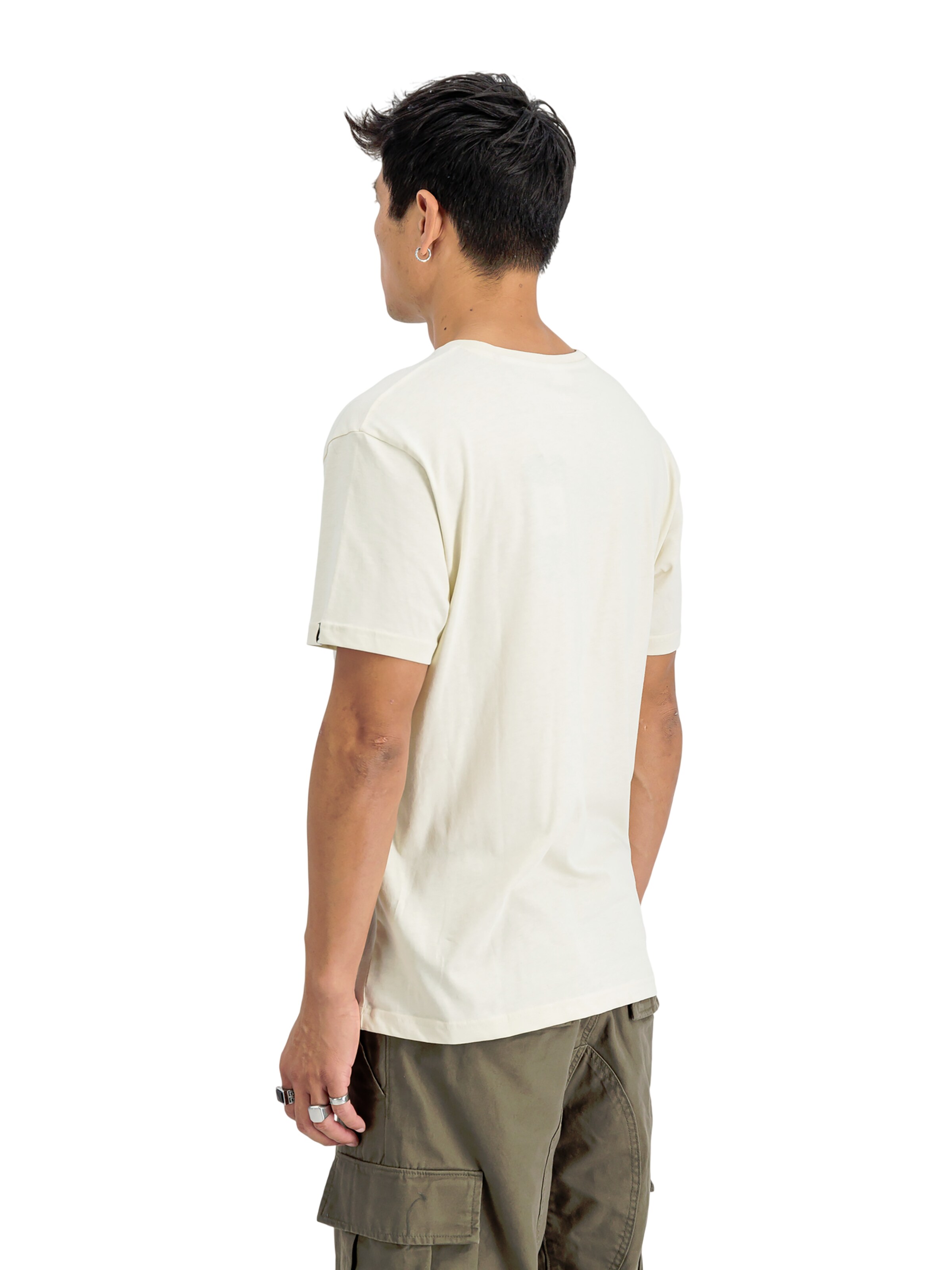 ALPHA INDUSTRIES Shirt 'Basic Small Logo'‌‌ in Weiß