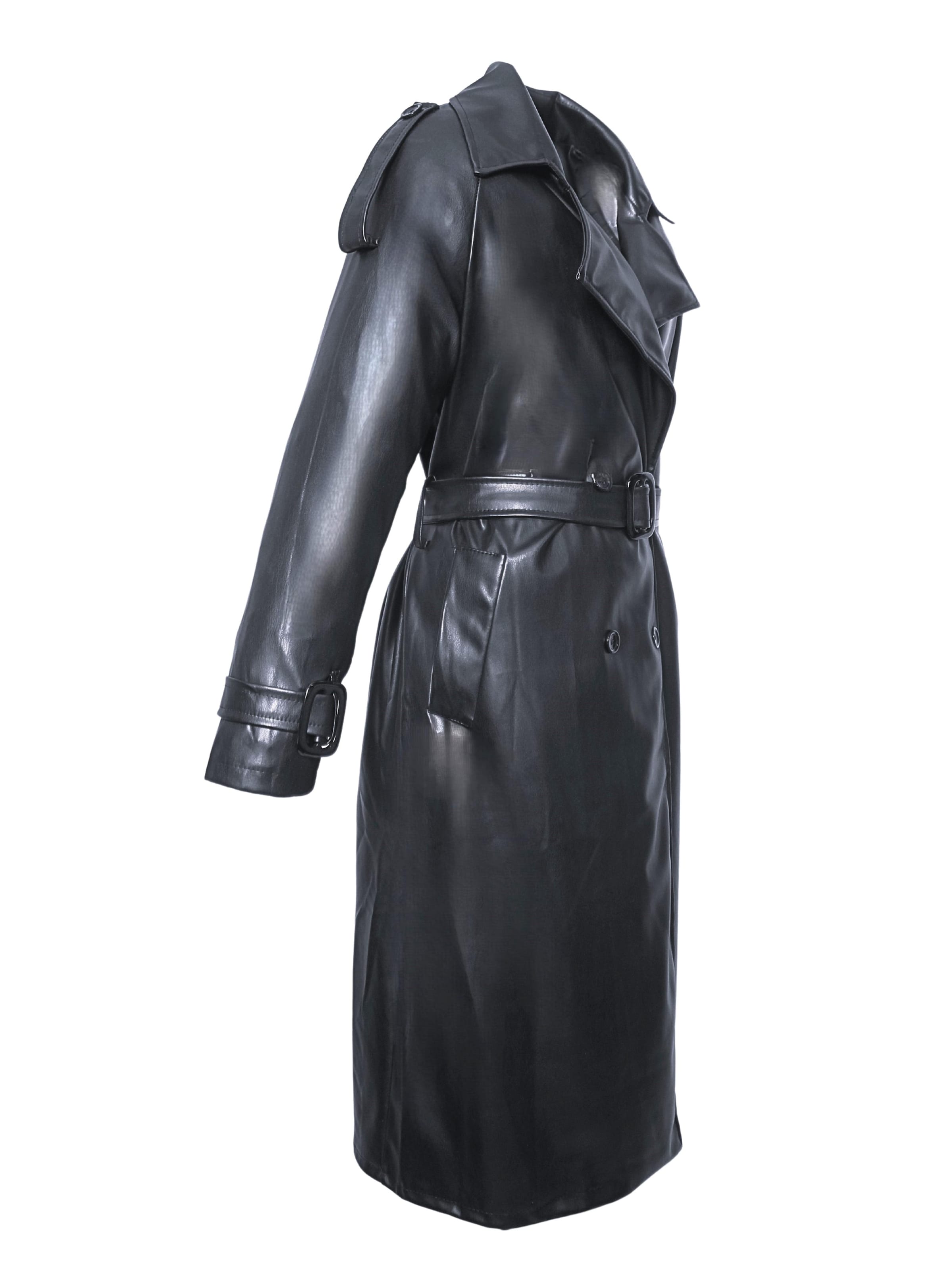 Be  Noble Between-Seasons Coat in Black