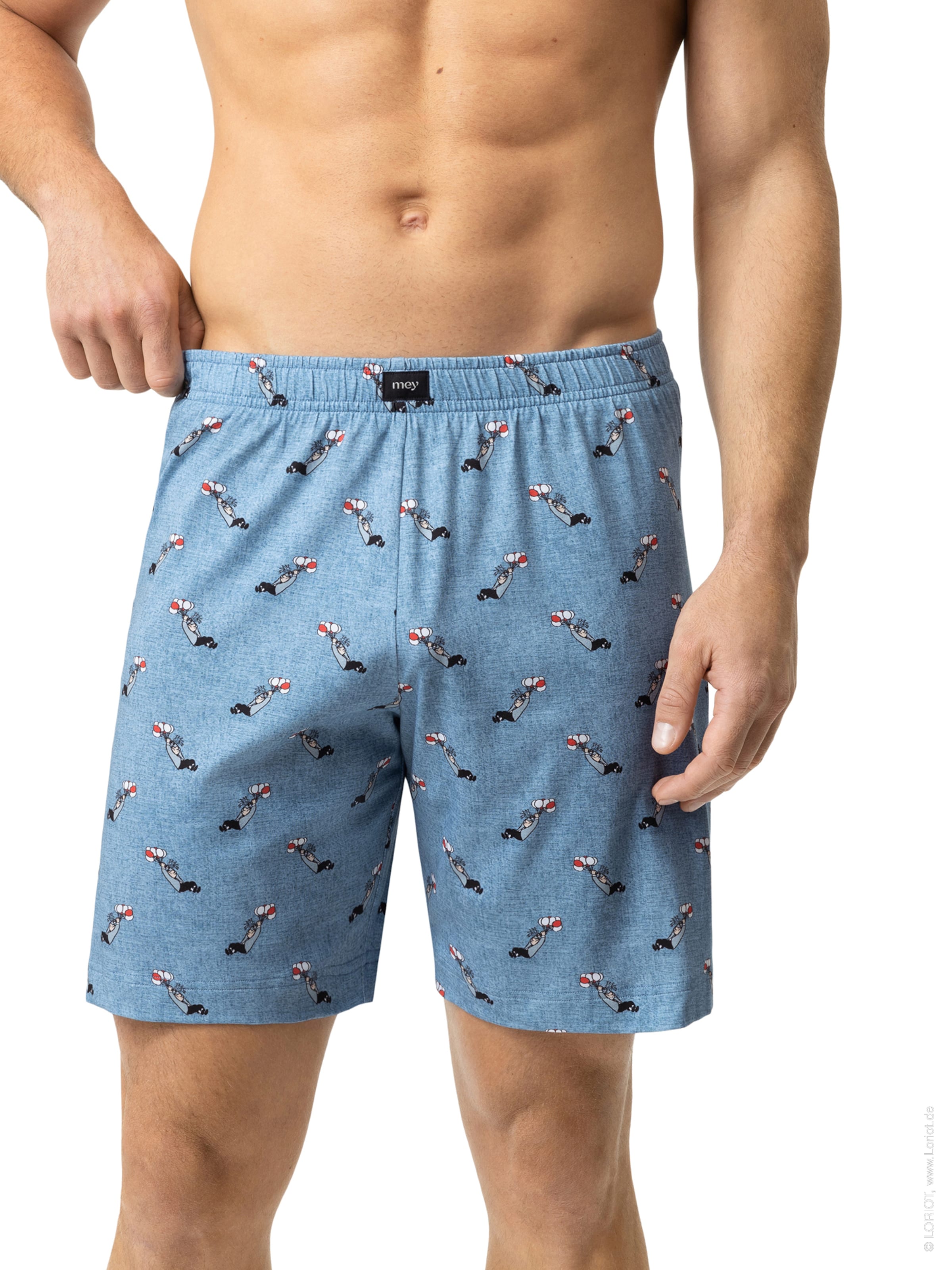 Regular Pantalon ' Mey x LORIOT ' Mey en bleu : devant