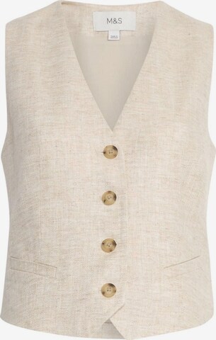 Marks & Spencer Suit Vest in Beige: front