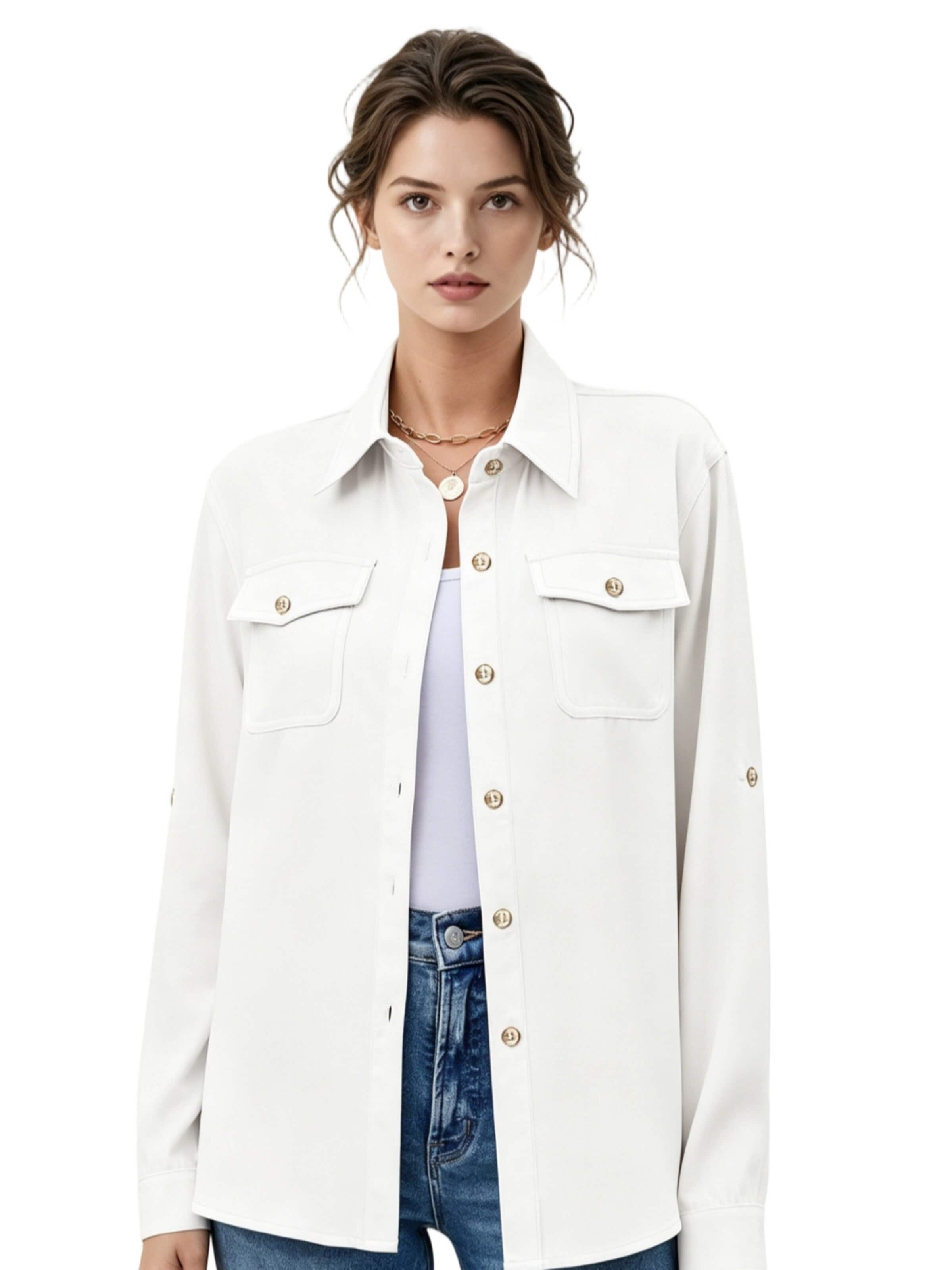 Yesfashion Übergangsjacke‌‌‌ in Weiß: Vorderseite