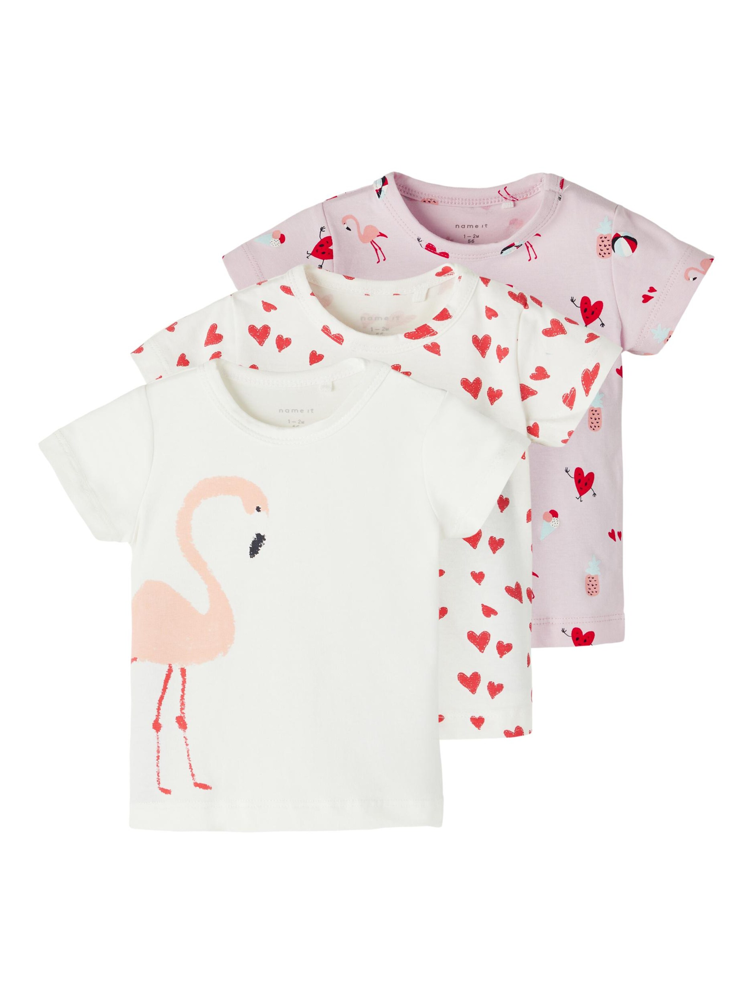 Kinder Bekleidung NAME IT T-Shirt 'Joy' in Lila, Weiß - PD14114 Kinder Bekleidung NAME IT T-Shirt 'Joy' in Lila, Weiß - PD14114