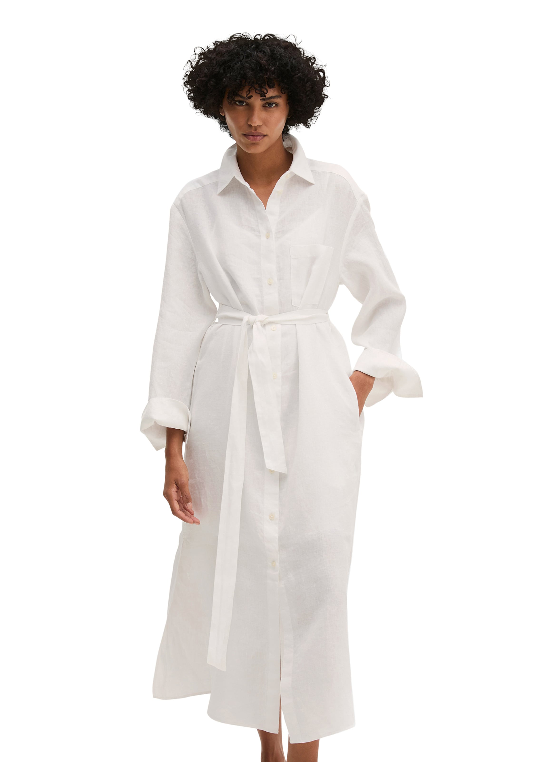 Robe-chemise Marc O'Polo en blanc : devant
