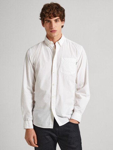 Pepe Jeans Regular fit Button Up Shirt 'Prince' in White: front