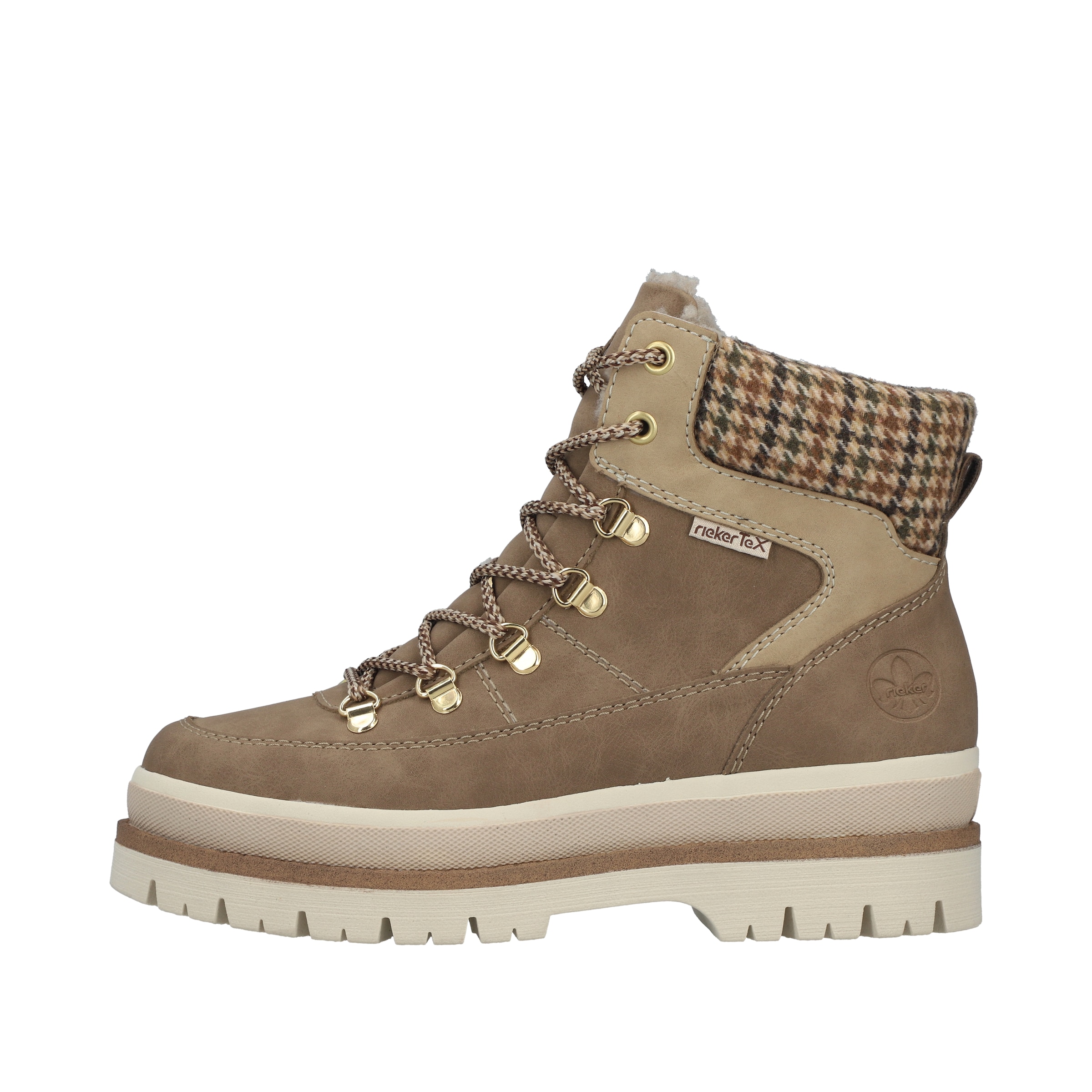 Rieker Schnürstiefelette in Beige