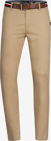 Regular Pantalon chino 'Cherry' INDICODE JEANS en beige : devant