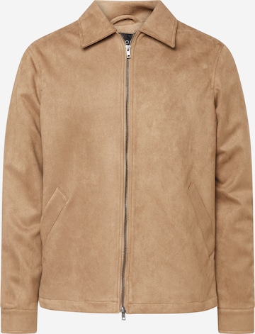 BURTON MENSWEAR LONDON Between-season jacket 'Harrington' in Brown: front