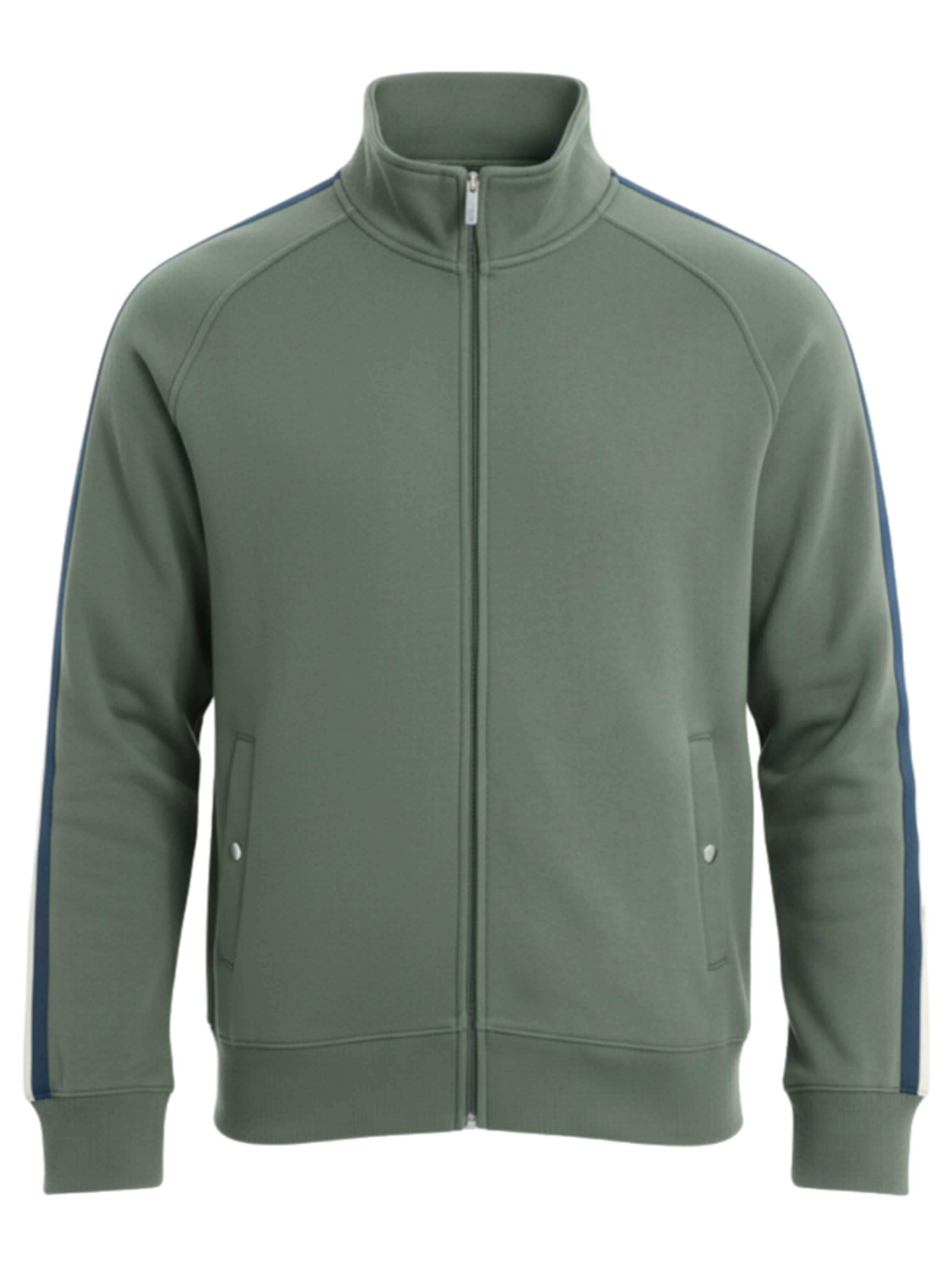 Veste de survêtement Ombre en vert : devant