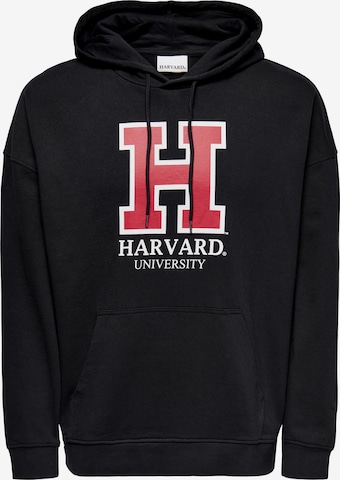 Only & Sons Sweatshirt 'Harvard' in Schwarz: predná strana