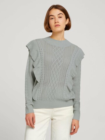 TOM TAILOR DENIM Pullover in Grau: predná strana