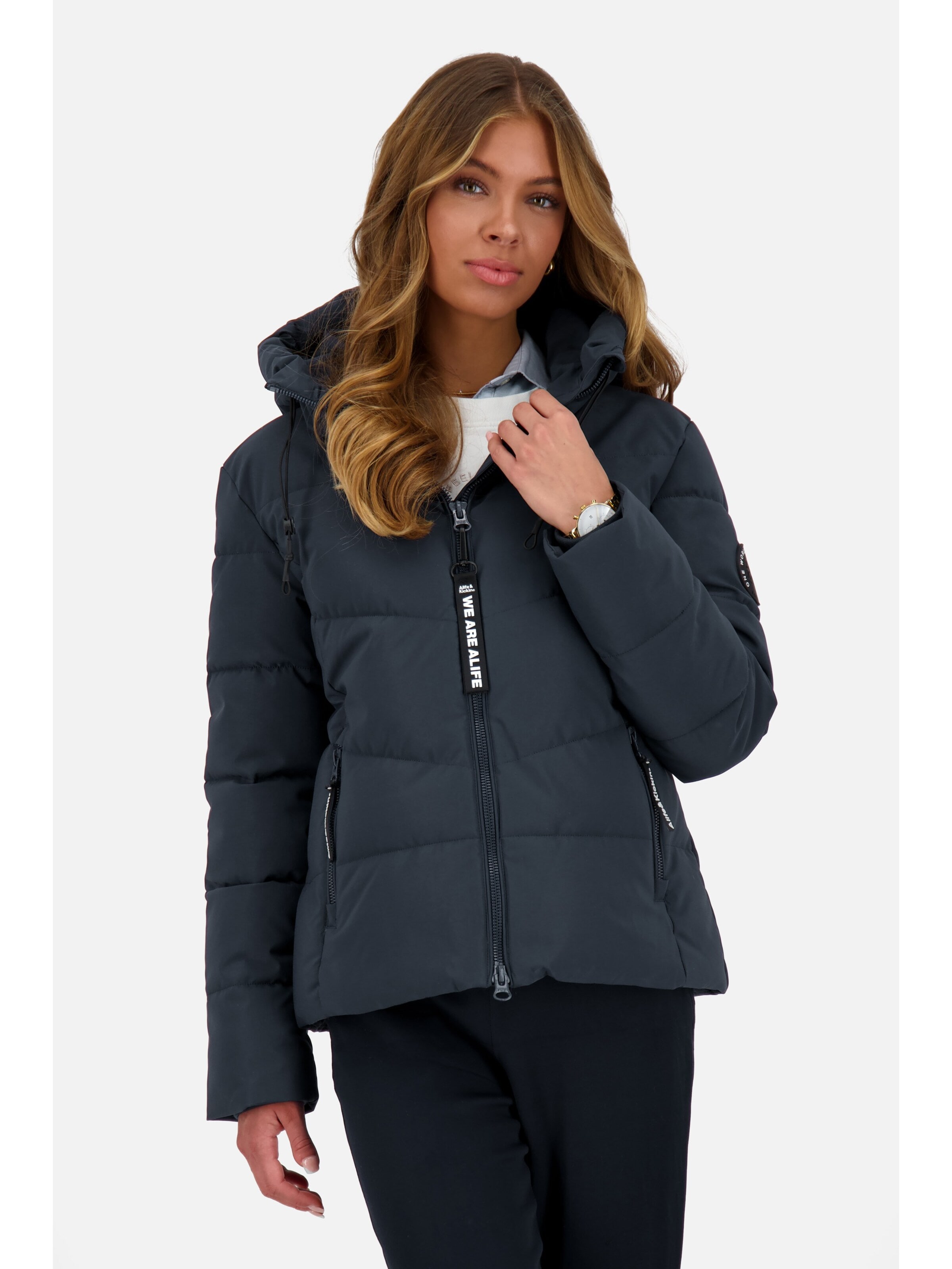 alife & kickin Winterjacke 'Michaela'‌‌‌‌‌‌ in Blau: Vorderseite