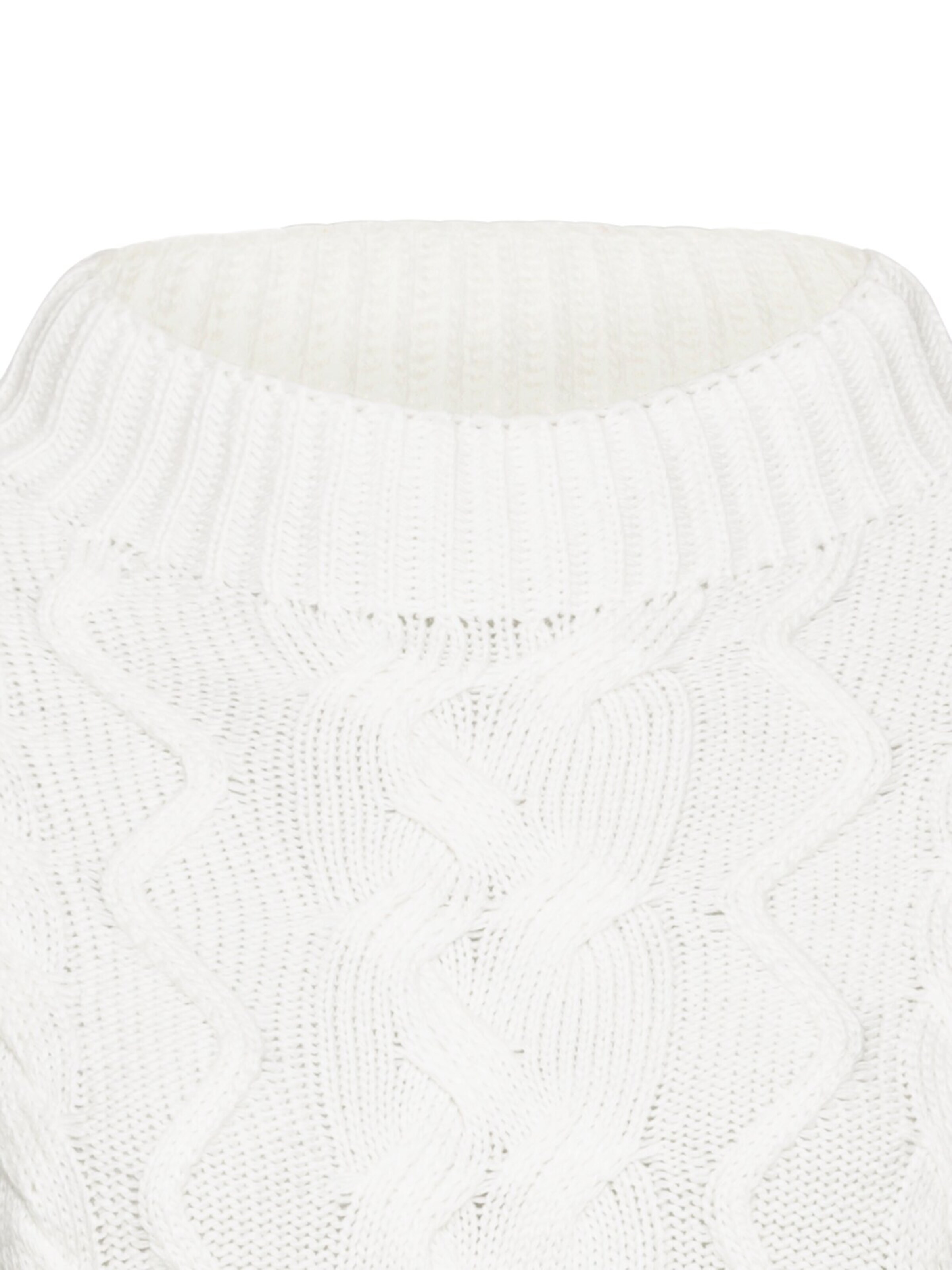CAMEL ACTIVE Strickpullover mit Zopfmuster in Weiß