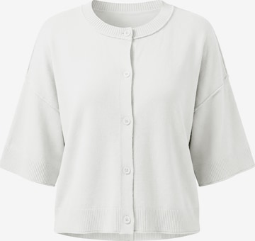 Imily Bela Плетена жилетка в бяло: отпред